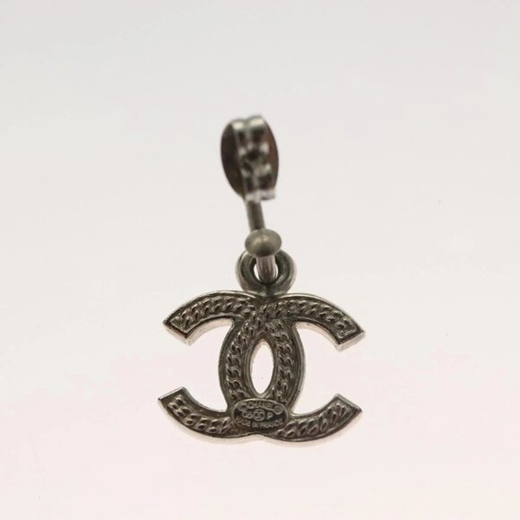 CHANEL Pierce Metal Silver CC Auth - Picture 2 of 9